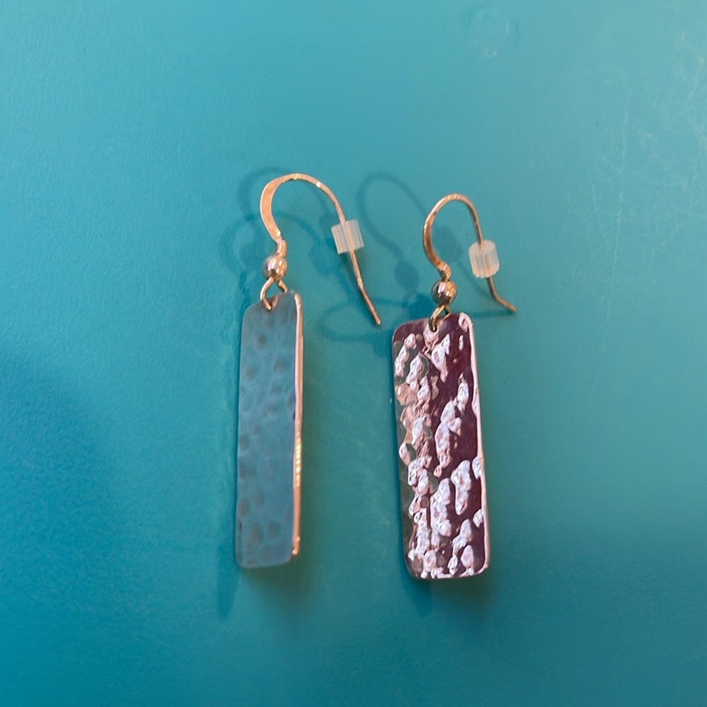 Sterling Silver Artisan Handmade Hammered Textured Earrings